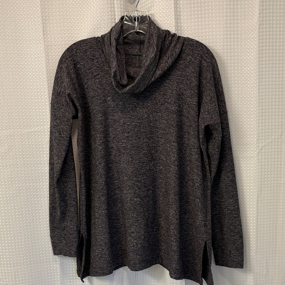 Lululemon Cowl Neck Long Sleeve ~ Size M/L ~ Charcoal Black